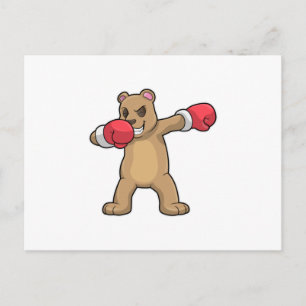 Bear as Boxer at Boxing & Hip hop Dance Dab Vykort