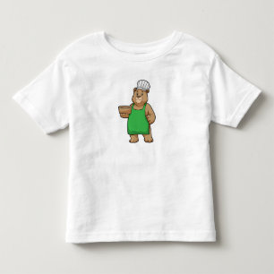 Bear as Cook med Cooking apron & Bowl T Shirt