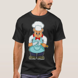 Bear as Cook med Knivar Fork T Shirt