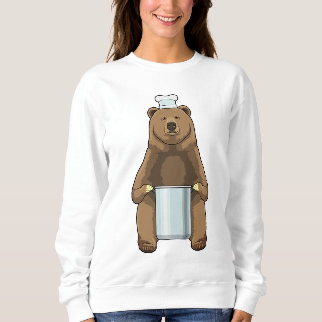 Bear as Cook med kokplats T Shirt (Framsida)
