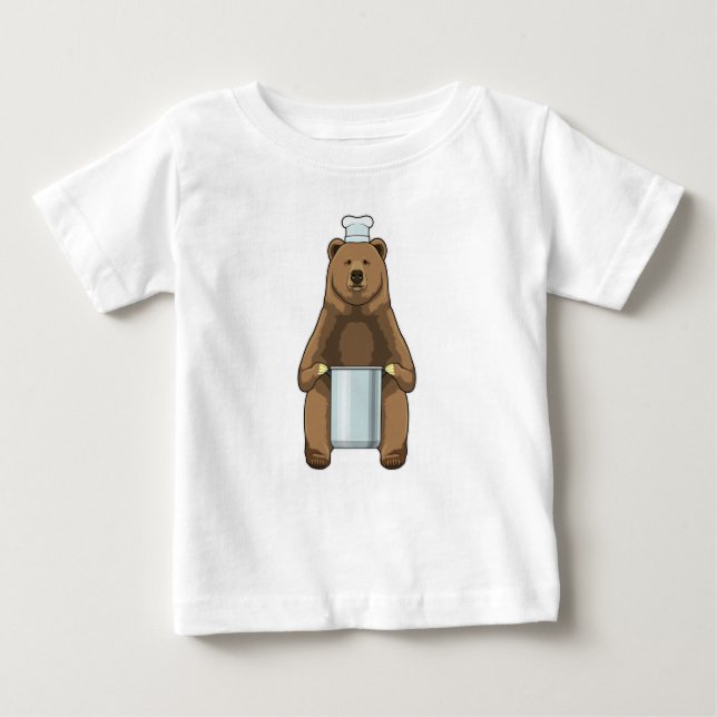 Bear as Cook med kokplats T Shirt (Framsida)