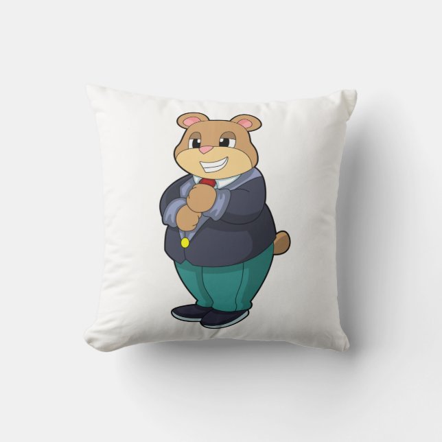 Bear as Groom med Kostym Kudde (Framsida)