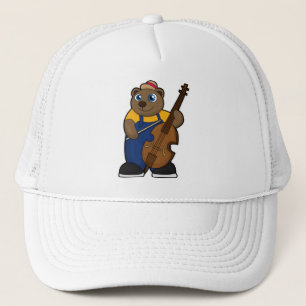 Bear as Musician med Guitar Keps