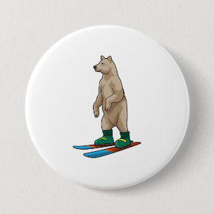 Bear as Skier med Ski Knapp