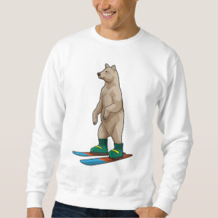 Bear as Skier med Ski Lång Ärmad Tröja