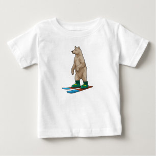 Bear as Skier med Ski T Shirt