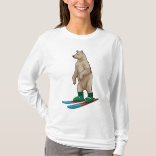 Bear as Skier med Ski T Shirt