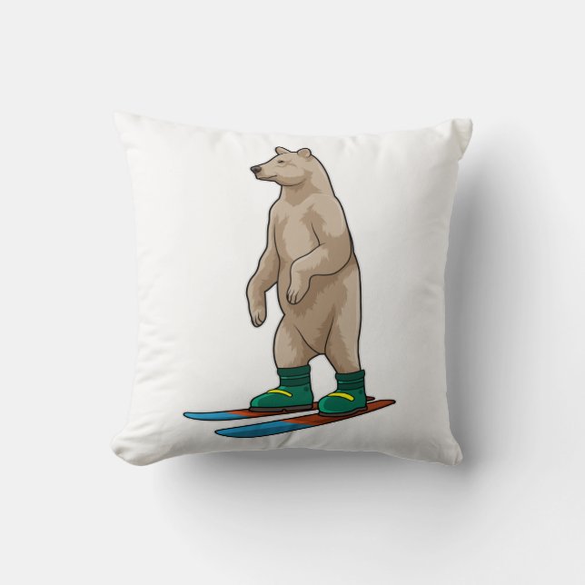 Bear as Skier with Ski Kudde (Framsida)
