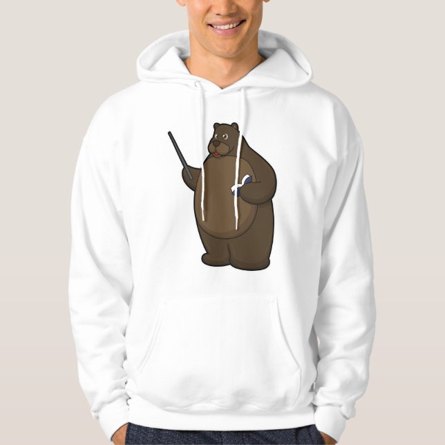 Bear as Teacher with Bok & Pointer Hoodie (Framsida)