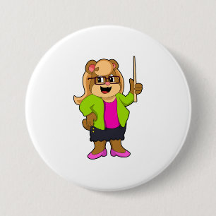 Bear as Teacher with Glasses Knapp