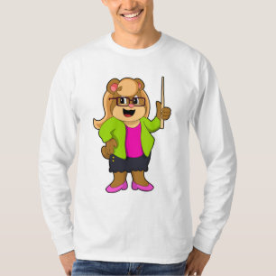 Bear as Teacher with Glasses T Shirt