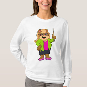 Bear as Teacher with Glasses T Shirt