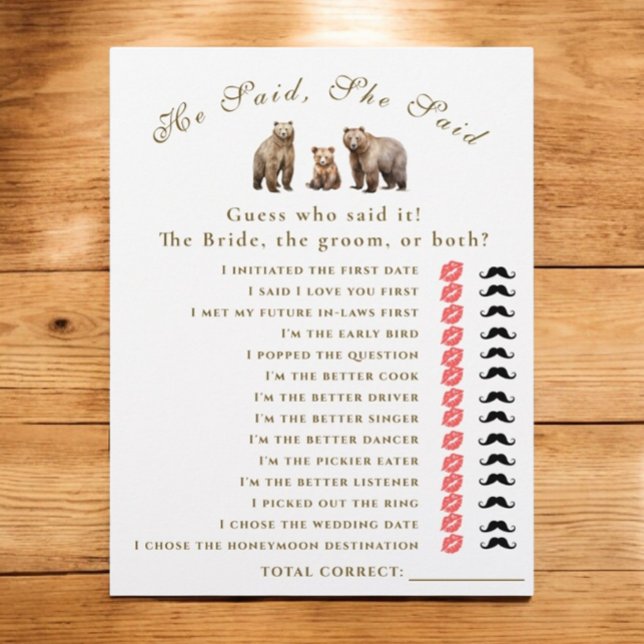 Bear Äventyr Mountain sa: "Hon sa: Reklamblad (Skapare uppladdad)