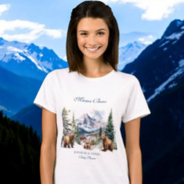 Bear Äventyr Snö Mountain Winter Mamma ska vara T Shirt