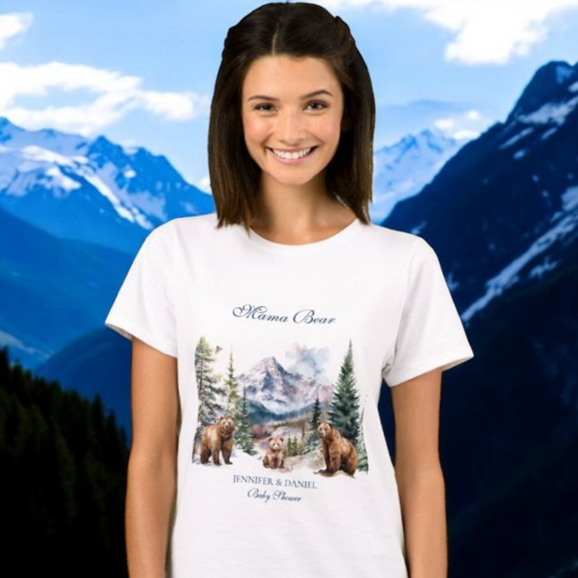 Bear Äventyr Snö Mountain Winter Mamma ska vara T Shirt (Skapare uppladdad)