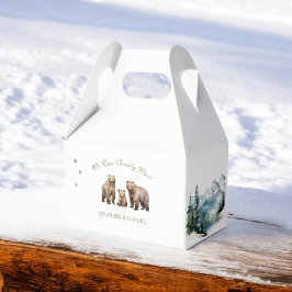 Bear Äventyr Snowy Mountain Baby Shower Presentaskar