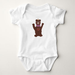 Bear Baby Jersey Bodykostym, vit T-shirt