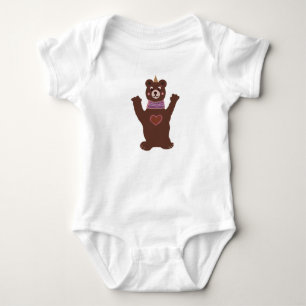 Bear Baby Jersey Bodykostym, vit Tee
