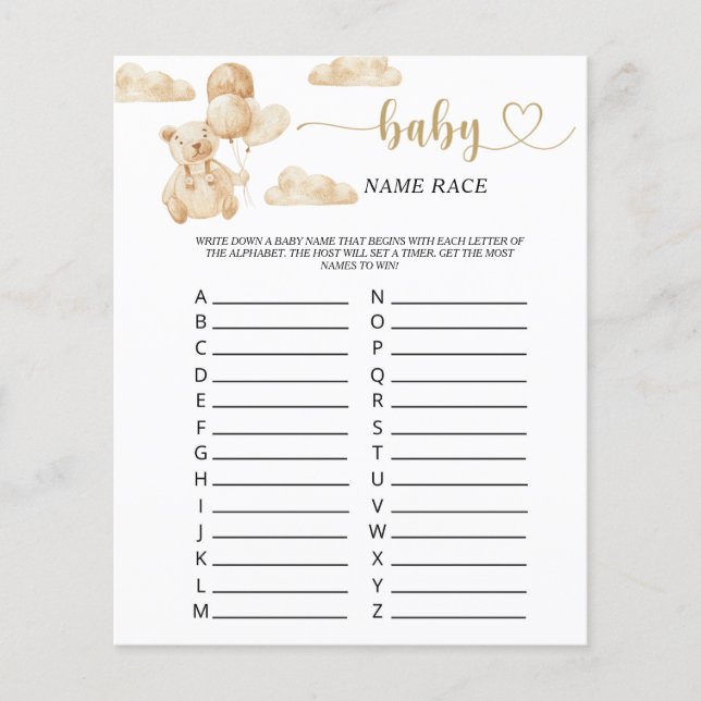 Bear baby namn tävling (Framsida)