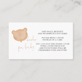 Bear Baby Shower Bokar för Baby-kort Placeringskort