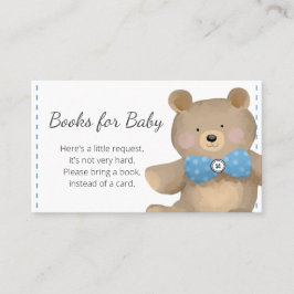 Bear Baby Shower Bokar för Baby Visitkort