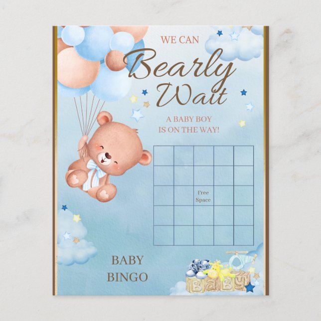 Bear Baby Shower Boy Game (Framsida)