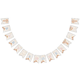 Bear Baby Shower Buntin Flaggor