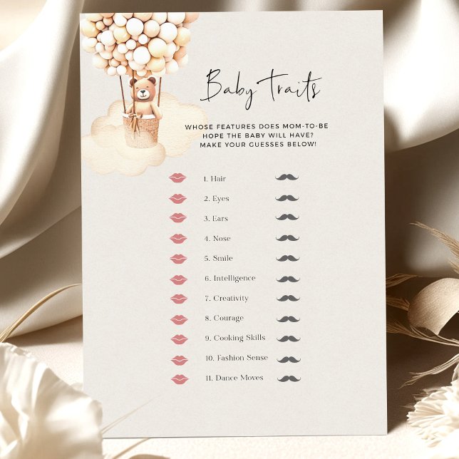 Bear Baby Shower Game Baby Traits (Skapare uppladdad)