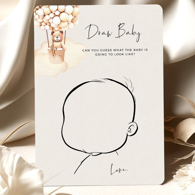 Bear Baby Shower Game Draw Baby (Skapare uppladdad)