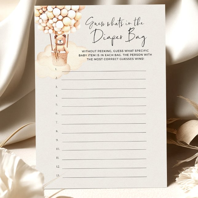 Bear Baby Shower Game Game Gissa Bag (Skapare uppladdad)