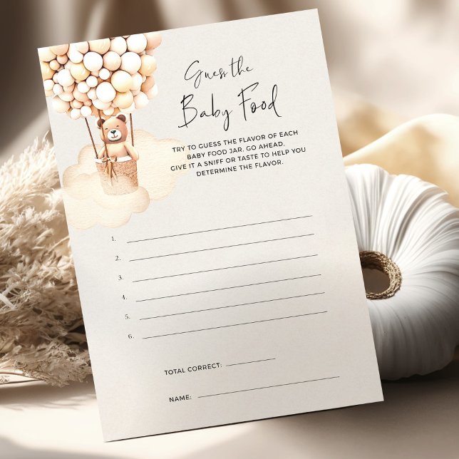 Bear Baby Shower Game Gissa Baby Food (Skapare uppladdad)
