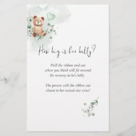 Bear Baby Shower Game - hur stor är hennes belly?
