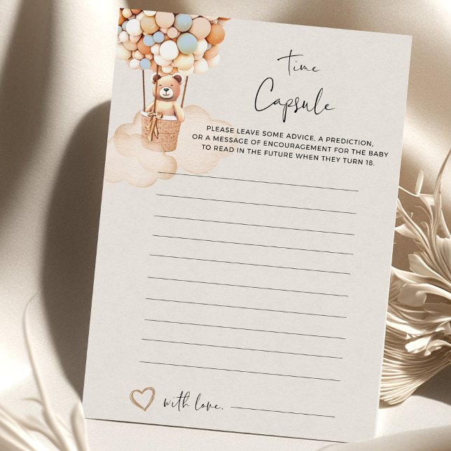 Bear Baby Shower Game Time Capsule (Skapare uppladdad)