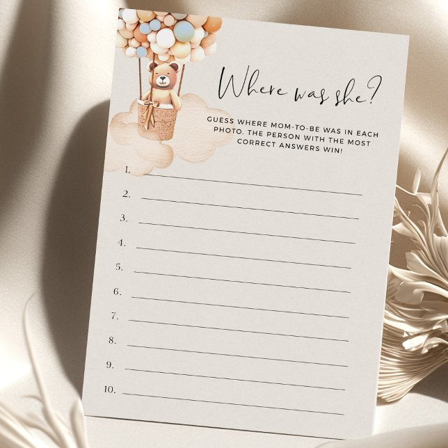 Bear Baby Shower Game - var var var hon? (Skapare uppladdad)