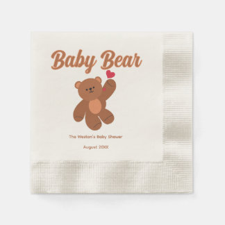 Bear Baby Shower - Gravid för Cute Classy Pappersservett