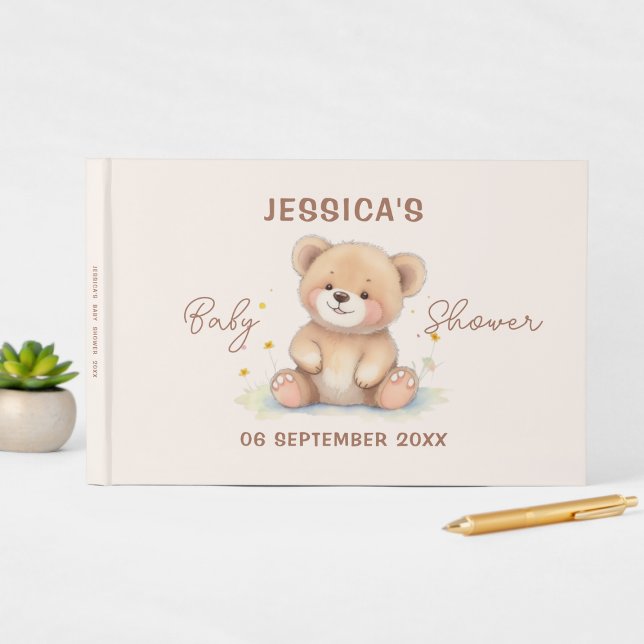 Bear Baby Shower Guest Book | Undertecknar gästbok (Skapare uppladdad)