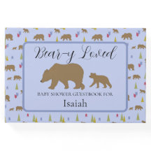 Bear Baby Shower Guestbook för Pojke