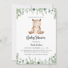 Bear Baby Shower-inbjudan Inbjudningar