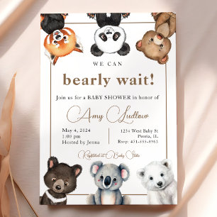 Bear Baby Shower-inbjudan Inbjudningar