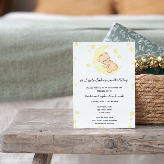 Bear Baby Shower-inbjudan Inbjudningar (Skapare uppladdad)