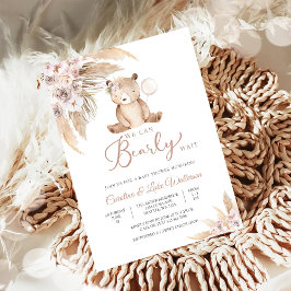 Bear Baby Shower Invitation Inbjudningar