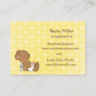 Bear Baby Shower-registreringskort Tilläggskort