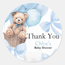 Bear Baby Shower Runt Klistermärke