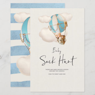Bear Baby Shower-spel - Baby Sock Hunt-tecken