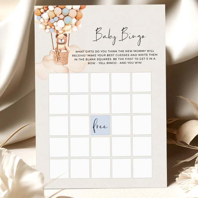 Bear Baby Shower-spel - BINGO (Skapare uppladdad)