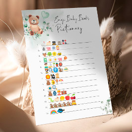 Bear Baby Shower-spel - Emoji Pictionary