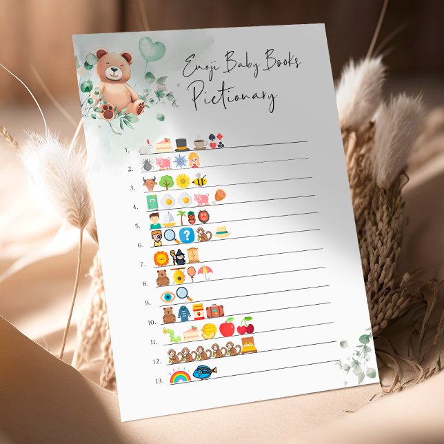 Bear Baby Shower-spel - Emoji Pictionary (Skapare uppladdad)
