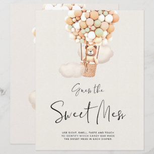 Bear Baby Shower-spel - gissa att söt är 