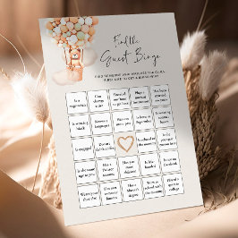 Bear Baby Shower-spel - Hitta gästbingo
