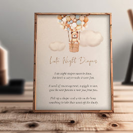 Bear Baby Shower-spel - sena natttidningar